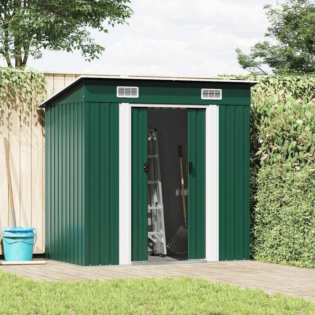 vidaXL Garden Shed 190 x 124 cm Green