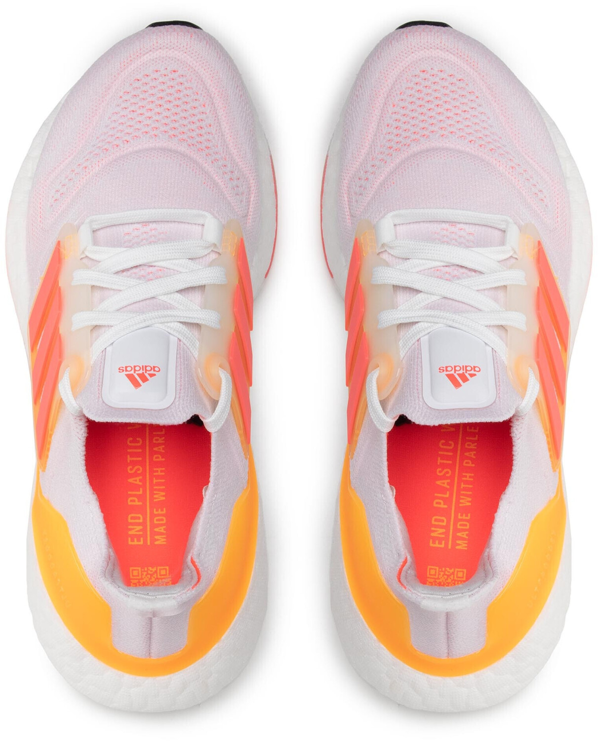 Adidas ultra boost white on sale orange