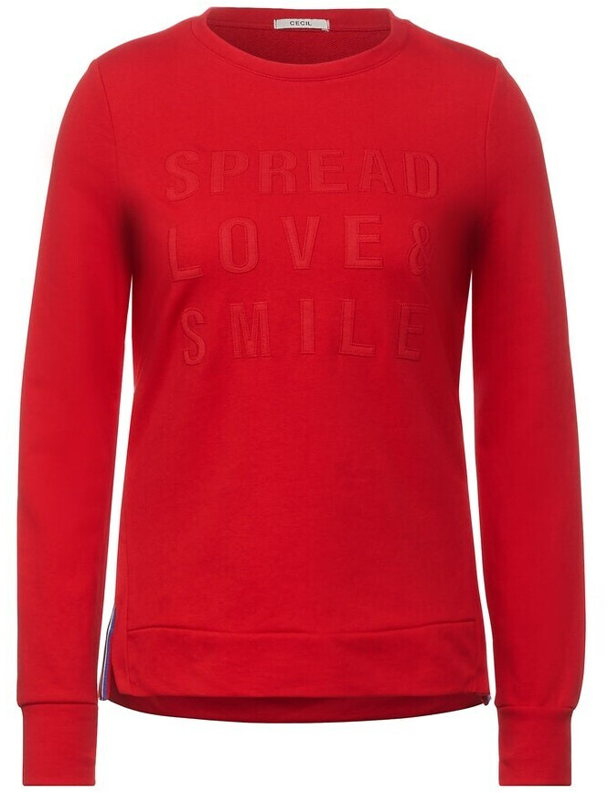 Cecil Sweatshirt mit Wording (B301846) vibrant red ab 44,99 € |  Preisvergleich bei