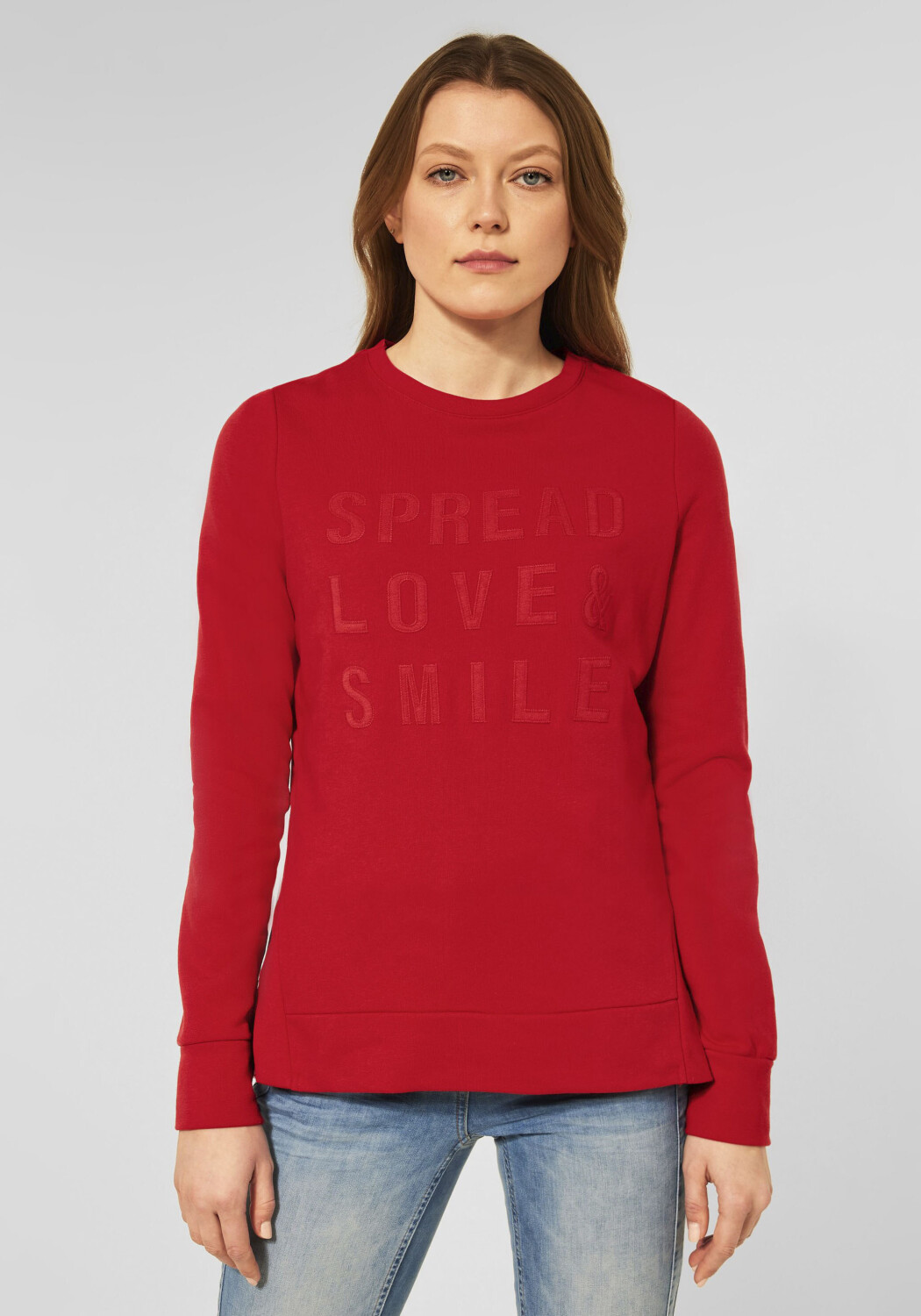 Cecil Sweatshirt mit Wording (B301846) vibrant red ab 44,99 € |  Preisvergleich bei