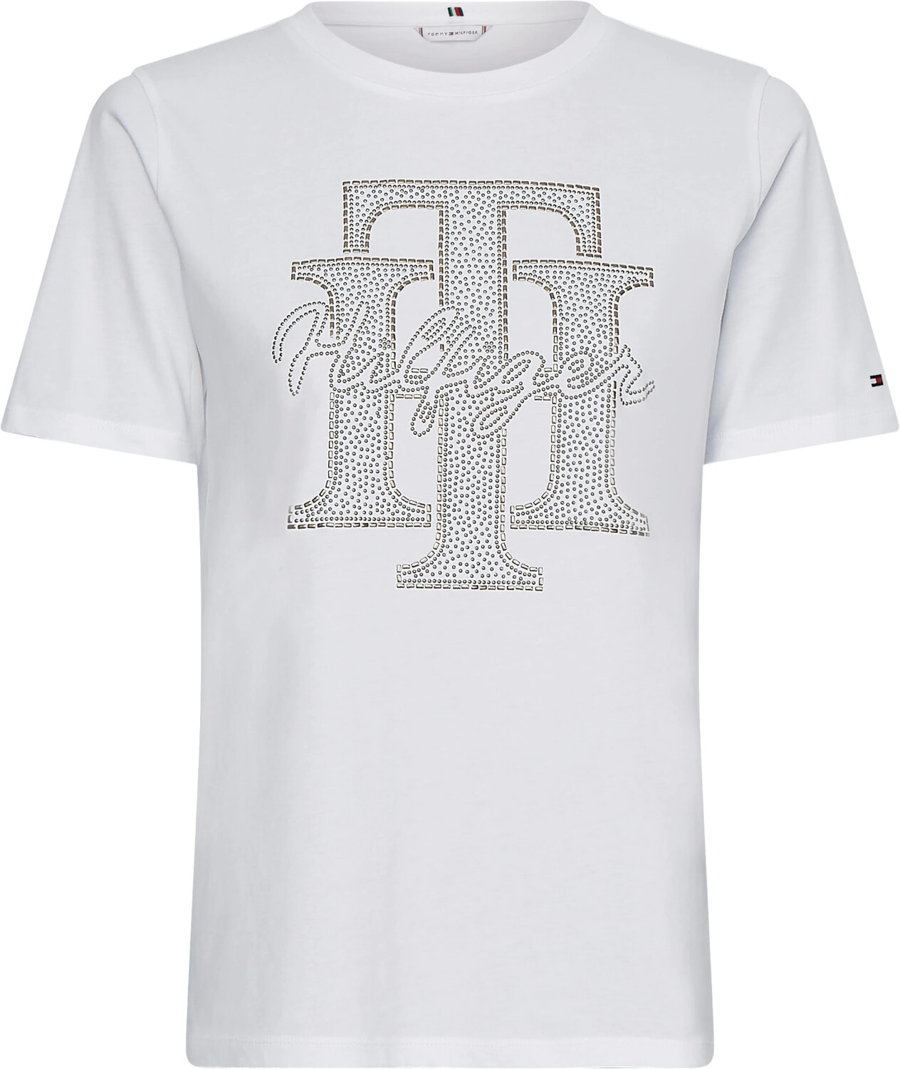 Tommy Hilfiger Bio-Baumwoll-T-Shirt mit bei 25,50 ab (WW0WW32655) Kristall-Monogramm Preisvergleich | €