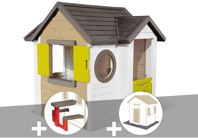 Smoby My New House + table pique-nique + 2 sets de 6 dalles