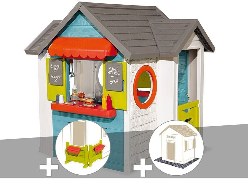 Smoby Chef House + espace jardin + 2 sets de 6 dalles