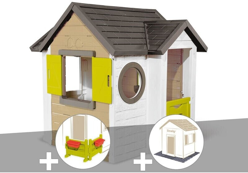 Smoby My New House + espace jardin + 2 sets de 6 dalles