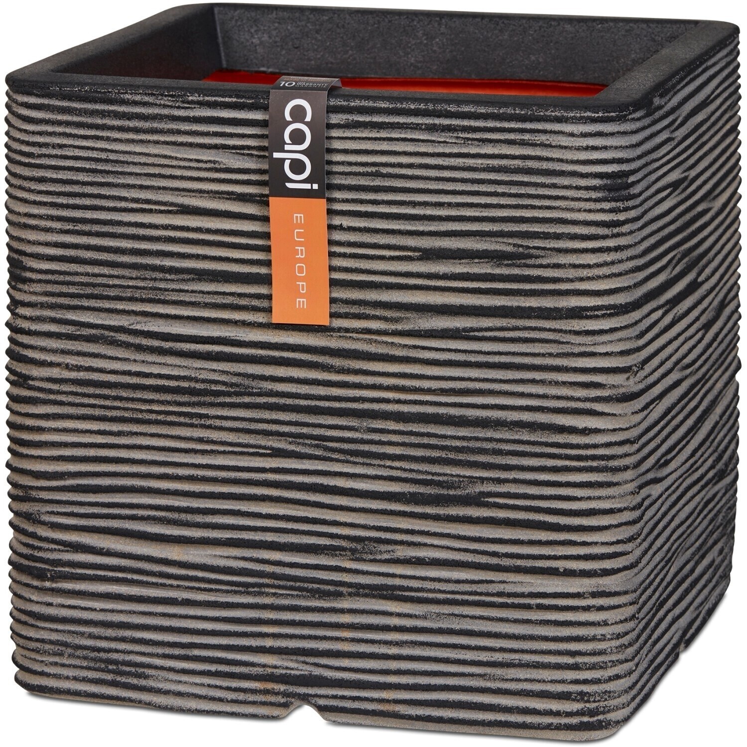 Capi Plant Pot Rib NL 50 x 50 cm anthracite