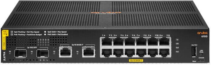 HPE Aruba CX 6000 12G Class4 PoE 2SFP 139W (R8N89A)