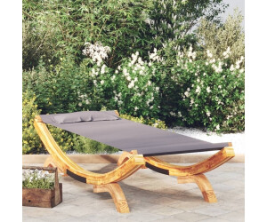 vidaXL Hamac sur pieds 100 x 188,5 x 44 cm gris