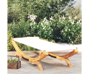 vidaXL Hamac sur pieds 100 x 188,5 x 44 cm blanc