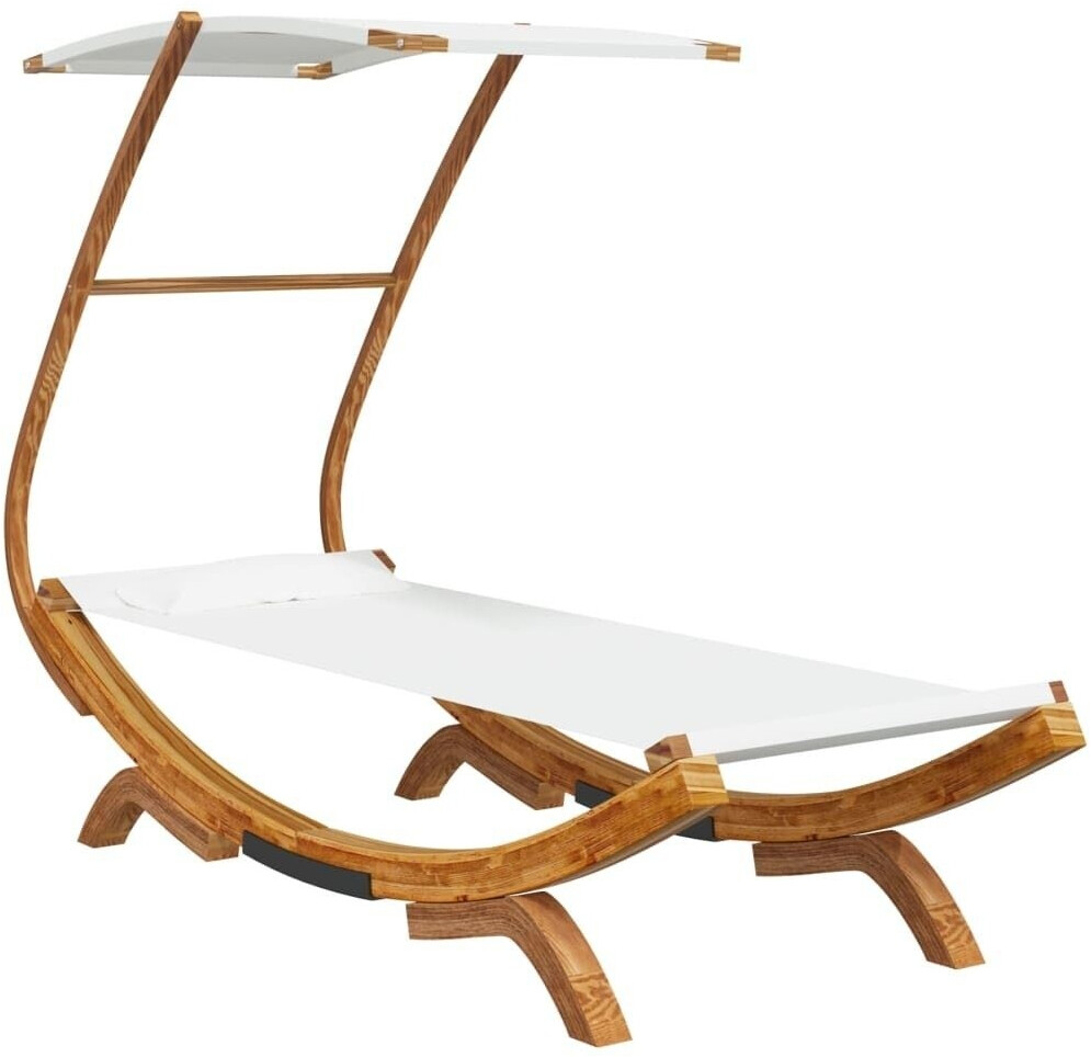 vidaXL Hammock with Awning 100x198x150cm Creme