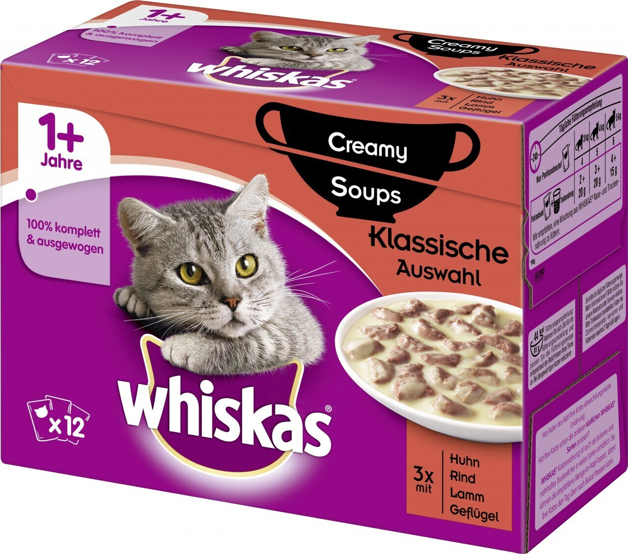 Whiskas Adult 1+ Creamy Soups Classic Choice 12x85g