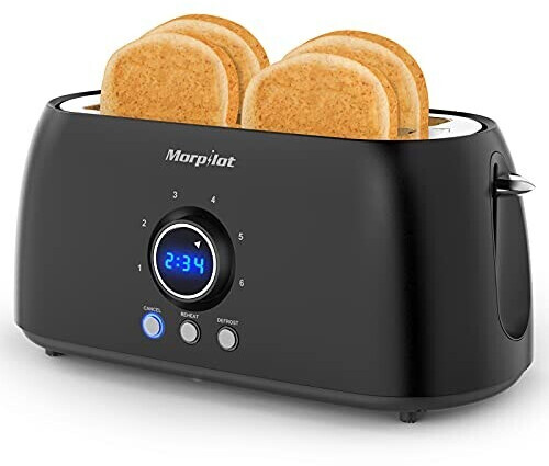 Morpilot Toaster 4 slices long slot toaster
