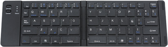 Silver HT Dual Folding Wireless Keyborad (ES)