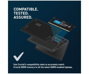 メモリー crucial DDR5-4800 SODIMM 32GB KIT Crucial 32GB DDR5 RAM Kit (2x16GB), 4800MHz CL40 Laptop