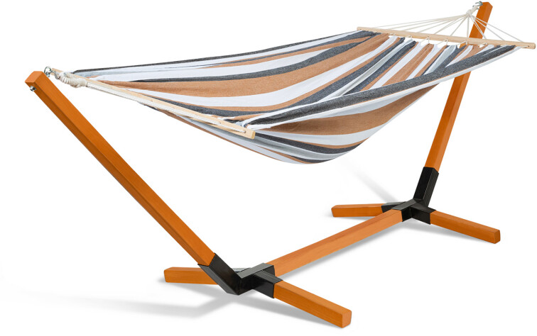 IDMarket Hamac Cuba noir/blanc/chocolat