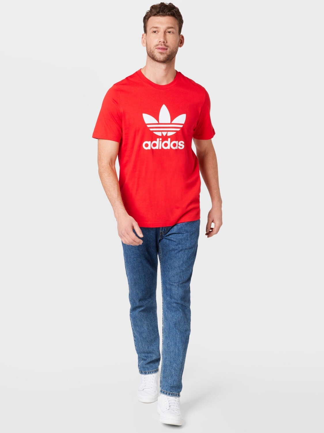ab Adidas 21,00 vivid T-Shirt red/white Adicolor | Preisvergleich Trefoil bei Classics €