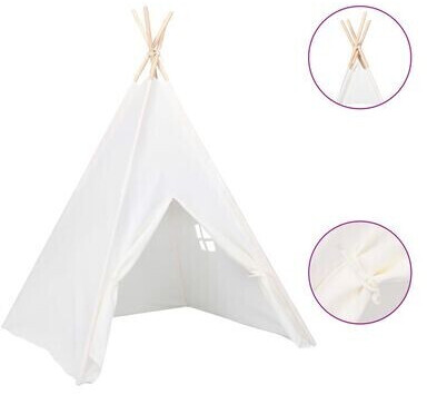 vidaXL Tipi avec sac blanc