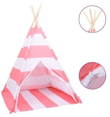 vidaXL Tipi avec sac rayures