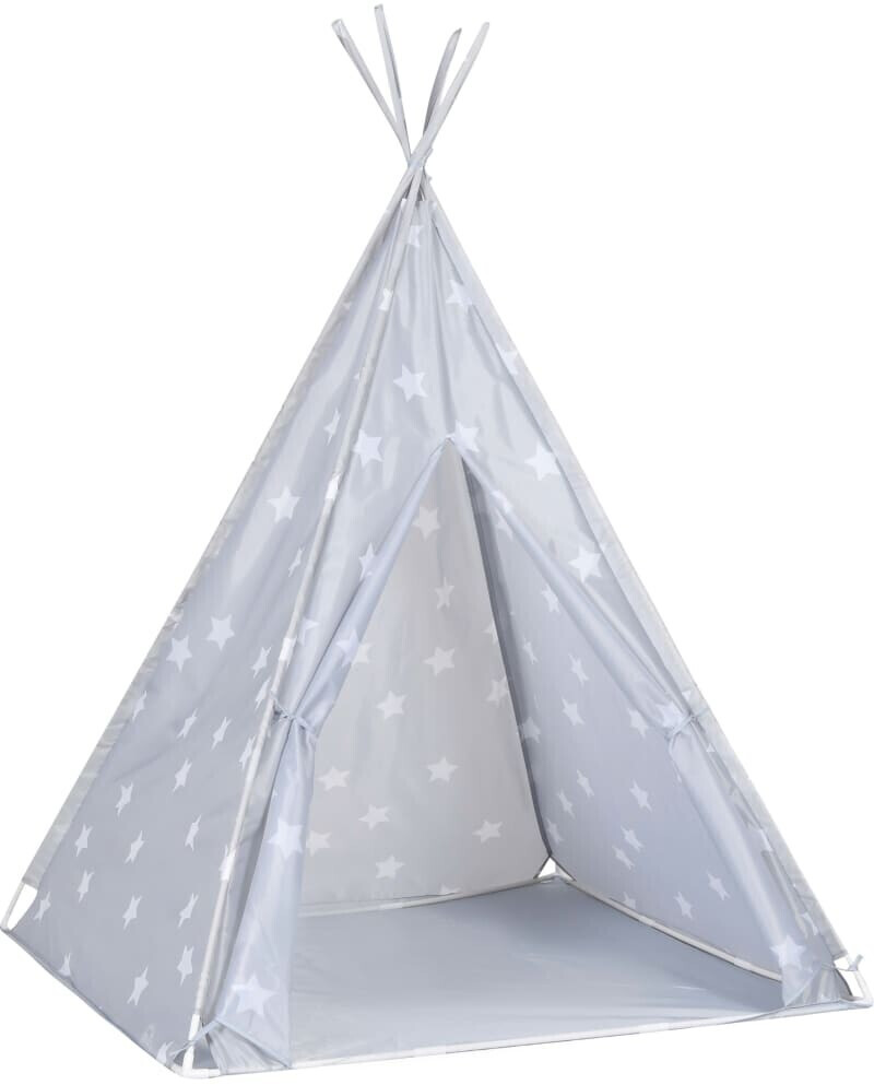 vidaXL Tipi 115 x 115 x 160 cm gris