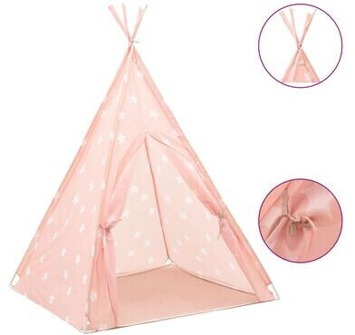 vidaXL Tipi 115 x 115 x 160 cm rose