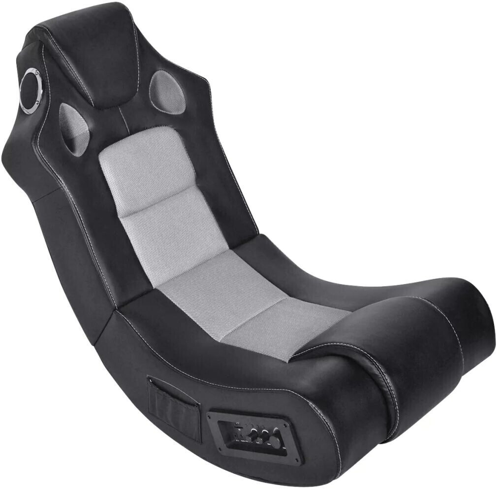 vidaXL Soundchair noir/gris