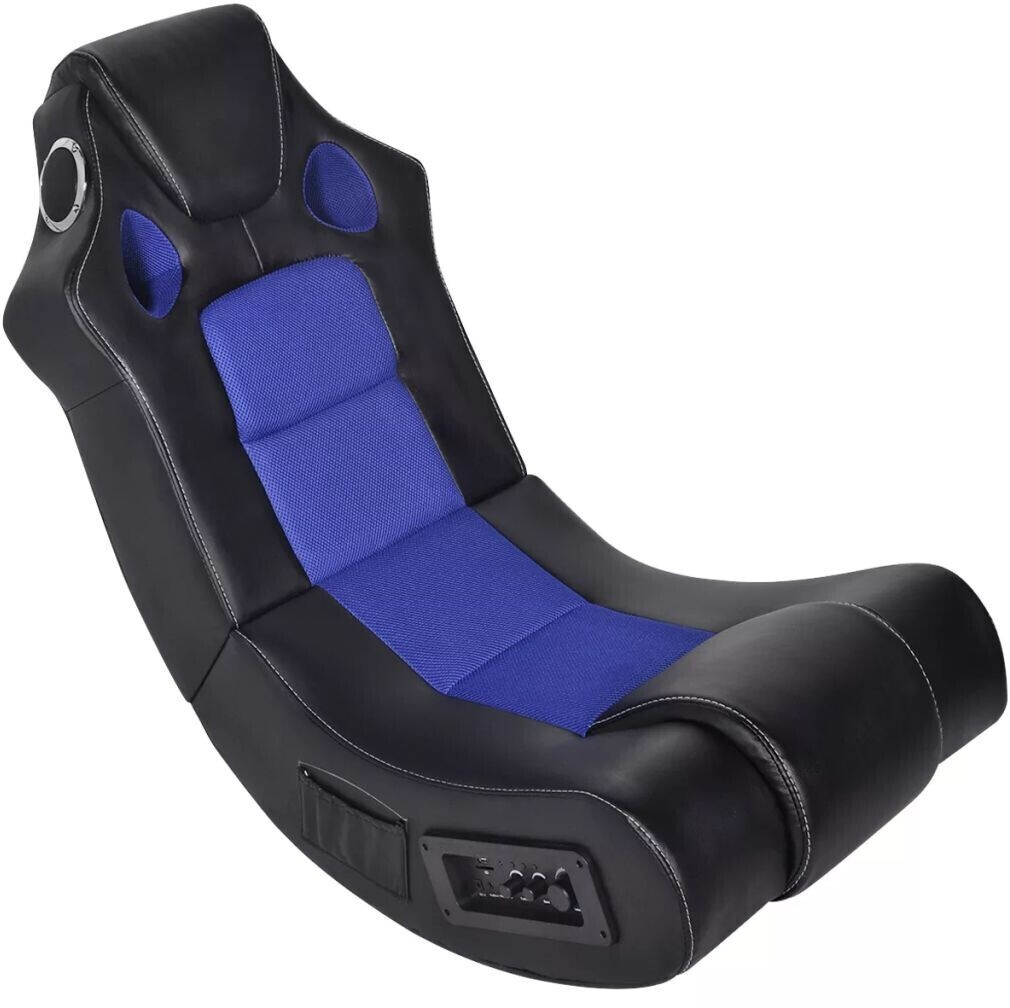 vidaXL Soundchair noir/bleu