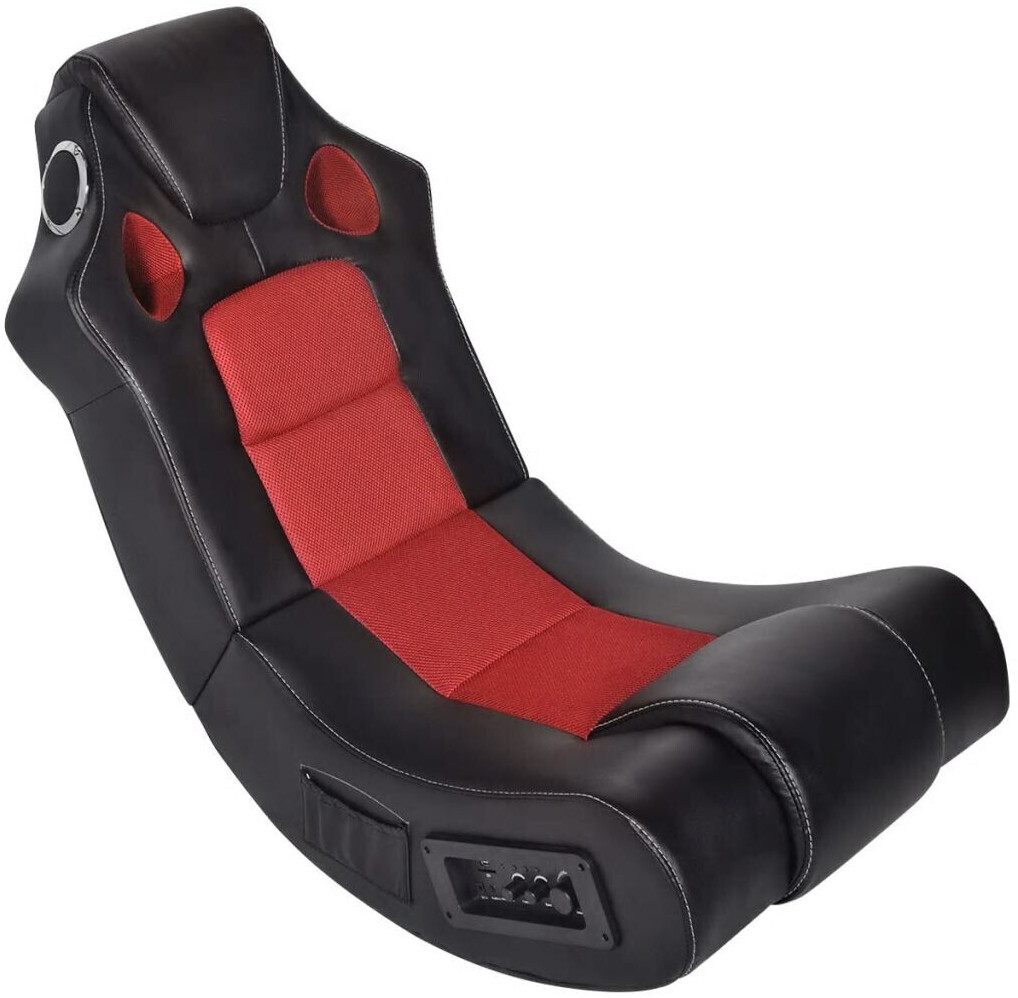 vidaXL Soundchair noir/rouge