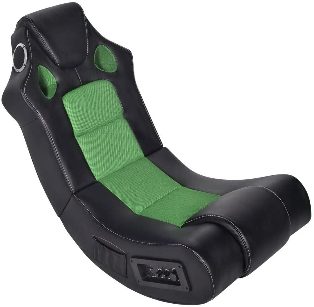 vidaXL Soundchair noir/vert