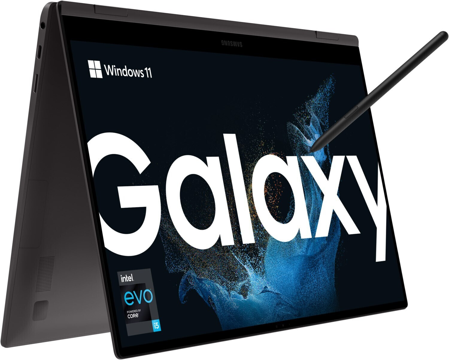 Samsung Galaxy Book2 Pro 360 15.6 Zoll i7-1260P 16GB RAM 512GB SSD Iris Xe Win11H graphite