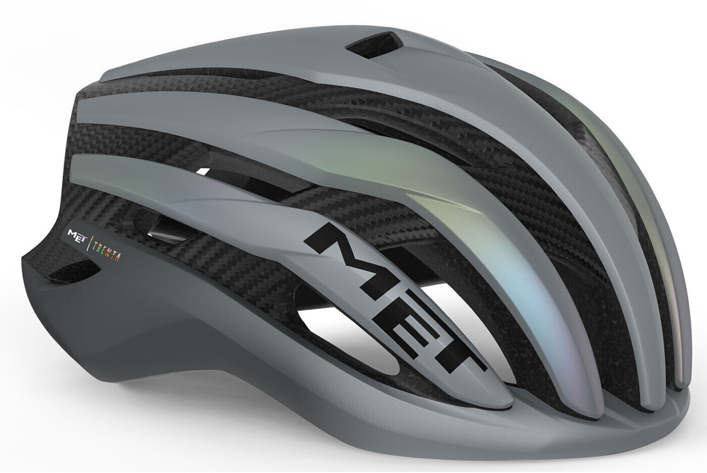 Photos - Bike Helmet MET Trenta 3K Carbon gray iridescent/matt 