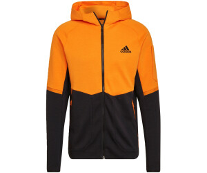 Orange adidas zip up store