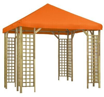vidaXL Solid wood gazebo 3 x 3 m orange