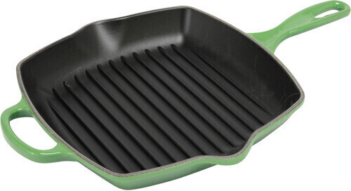 Le Creuset Signature Cast Iron Grillit square 26 cm bamboo green