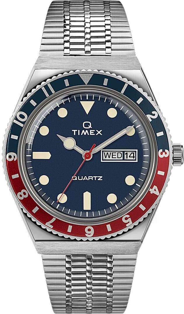 Timex Q Reissue 1979 silver/blue dial