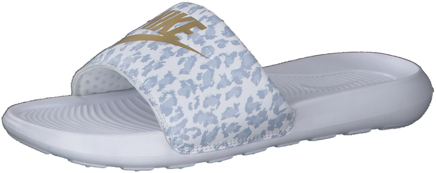 Blue and gold nike flip flops deals