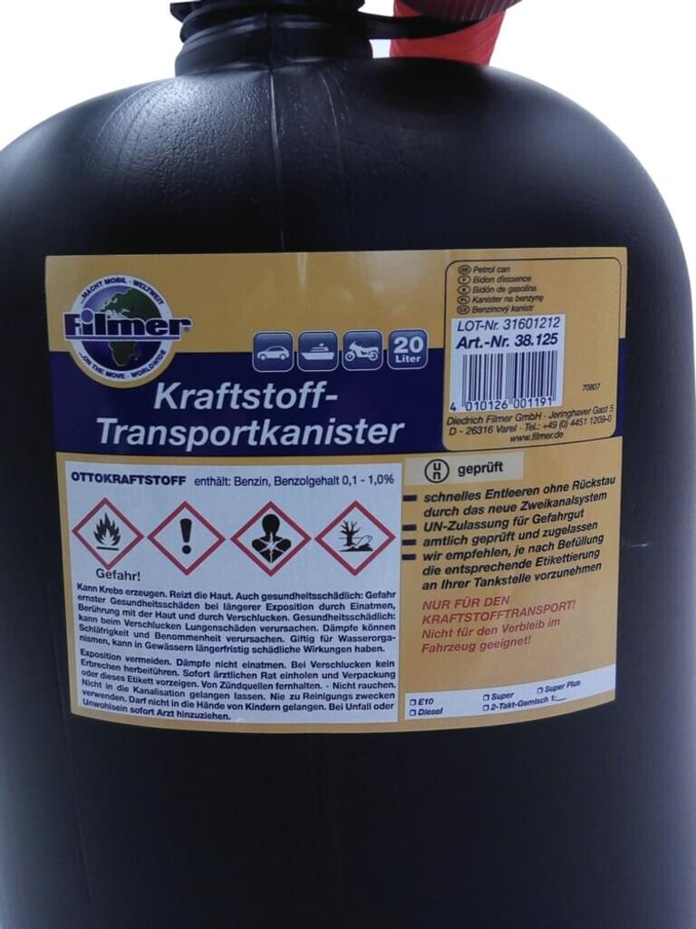 Travellife Luxus Benzinkanister, 20L, rot bei Camping Wagner