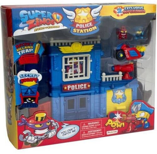 Goliath Play set Superzings police station blue