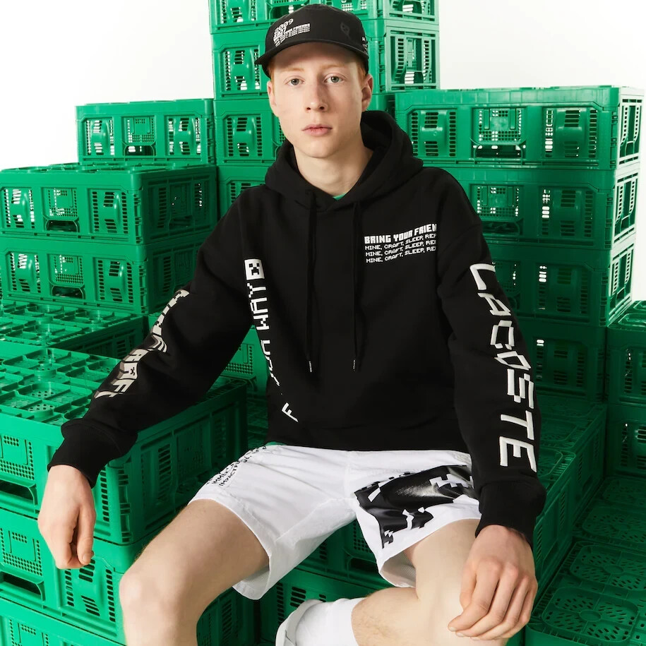 Lacoste L!ve Sweat-Shirt loose fit Lacoste x Minecraft black