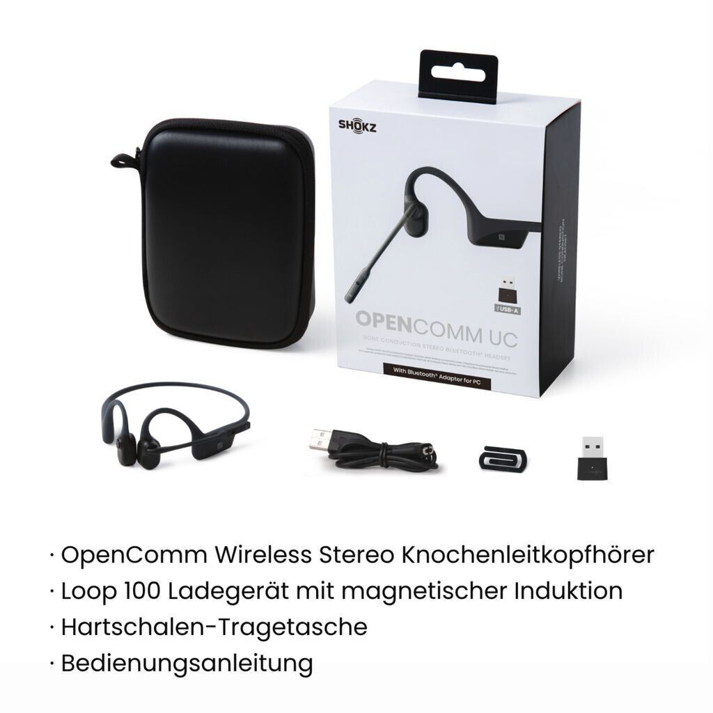 Amazon.co.jp: 公式ストア正規品】 Shokz OpenComm 骨伝導イヤホン 通話専用 急速充電 クリアな通話体験  最強ノイズキャンセリングマイク 運転中の通話可能 2 29日間返品無料 : 家電＆カメラ