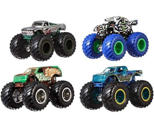 Hot Wheels Monster Trucks 1:64 4-Pack Assortment, Multipack of Toy