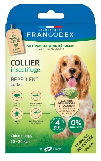 Francodex Collier insectifuge pour chiens de 10 à 20 kg (175203)