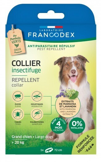 Francodex Collier insectifuge pour chiens de plus de 20 kg (175204)