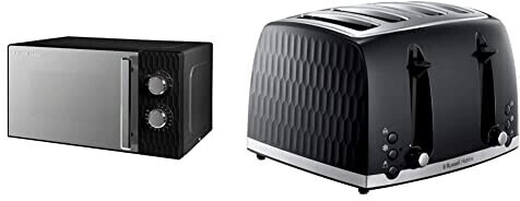 Russell Hobbs RHMM715B Honeycomb 17 Litre Black Manual Microwave