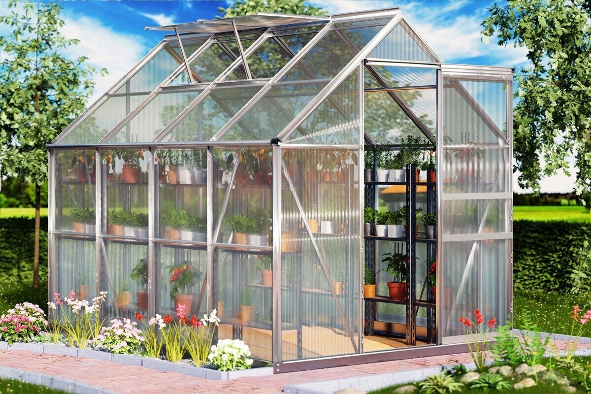 Gardebruk Alu Gewächshaus 250 x 190 x 195 cm silber ab 262,95