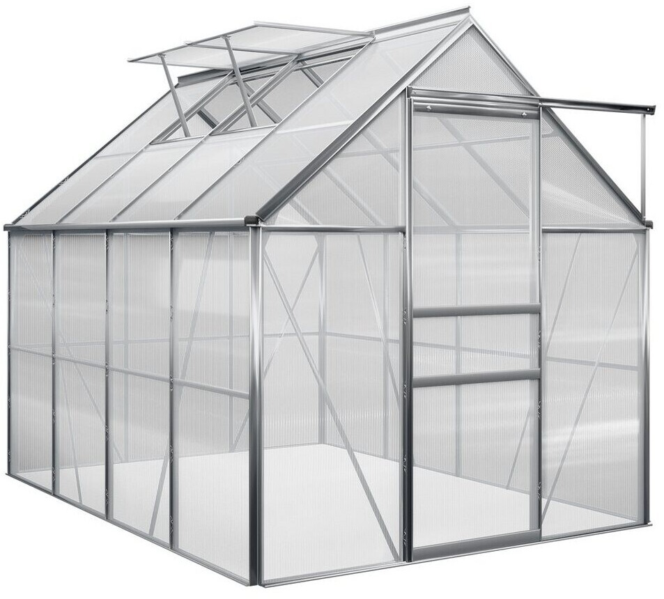 Gardebruk Aluminium Greenhouse 250 x 190 x 195 cm Silver
