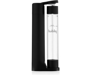 Machine à Gazéifier Bubliq Glass - Bouteille En Verre 1L, Acier Inox - Compatible SodaStream - Design Minimaliste