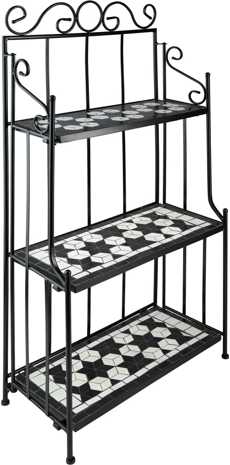 TecTake Mosaik 3 61x29x114cm black/white