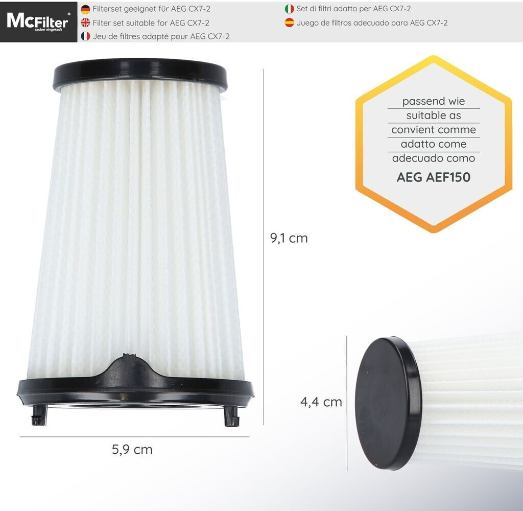 Lot De 6 Filtres CX7-2 Pour AEG Classic X Flexibility & QX8 Animal X Power - Compatible Aspirateur Sans Fil Ergorapido
