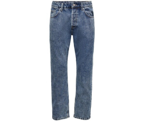 Only & Sons Edge loose fit jeans in light wash