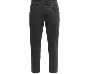 Only & Sons Avi Cropped Jeans black washed