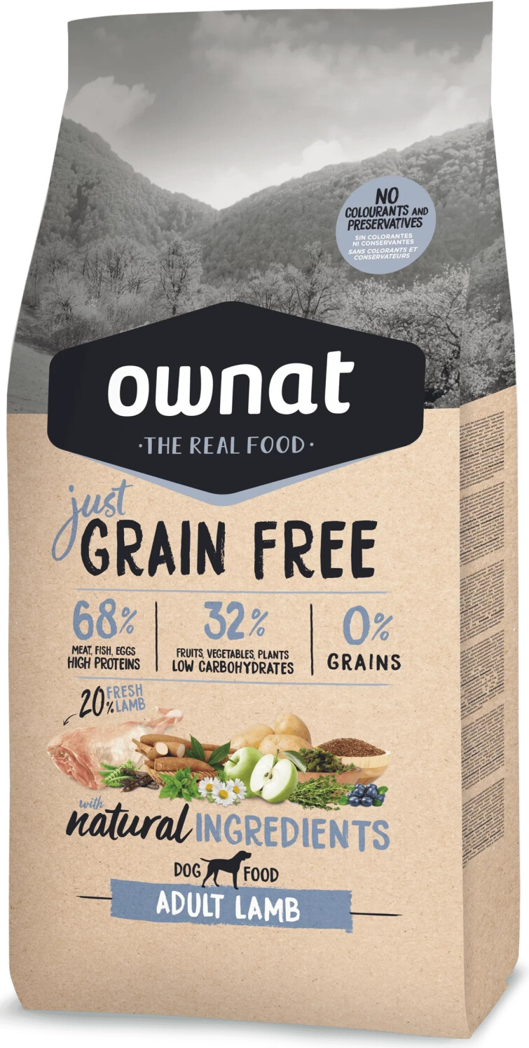 Ownat Just Grain Free Chien adulte agneau (14 kg)
